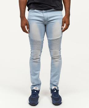 Reason Clothing | Theodore Light Wash Moto Jeans商品图片,2.6折×额外8折, 额外八折