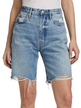 FRAME | High Rise Denim Bermuda Shorts商品图片,4.9折