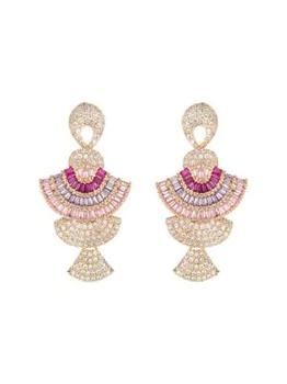 Eye Candy LA | Dolly 18K Goldplated Cubic Zirconia Drop Earrings商品图片,5折
