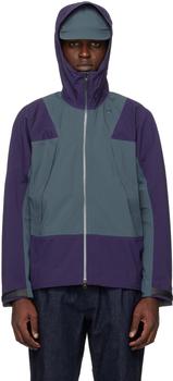 商品Goldwin | Gray & Purple All Weather Jacket,商家SSENSE,价格¥3272图片