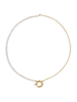 Gabi Rielle好不好, Gabi Rielle | 14K Goldplated Sterling Silver & 2MM Round Freshwater Pearl Necklace商品图片 6折