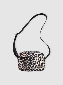 ganni包, Ganni | Recycled Tech Fabric Bags Festival Bag Leopard (Yellow) ONE SIZE FITS ALL商品图片 