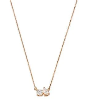 Moon & Meadow | 14K Yellow Gold Lab Grown Diamond Pear & Round Duet Pendant Necklace, 16-20",商家Bloomingdale's,价格¥5608