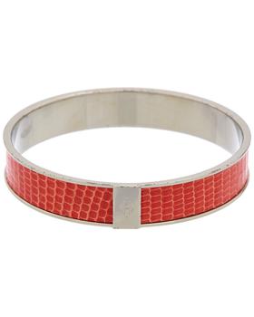爱马仕手镯上海, [二手商品] Hermes | Hermes Palladium Plated Printed Enamel Wide Bangle (Authentic Pre- Owned)商品图片 