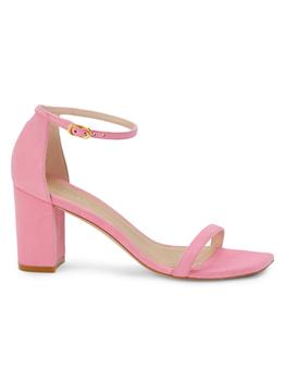 stuart weitzman凉鞋推荐, Stuart Weitzman | Amelina Suede Ankle-Strap Sandals商品图片 4.4折