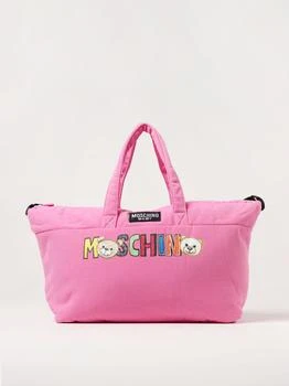 Moschino Baby diaper bag in cotton blend with logo