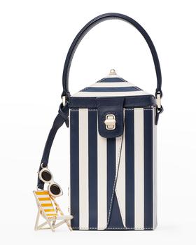 Kate Spade | sunkiss beach stripe-print top-handle bag商品图片,