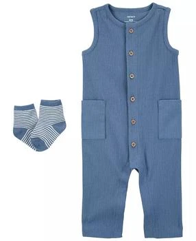 Carter's | Baby Boys Jumpsuit and Socks, 2 Piece Set,商家Macy's,价格¥108