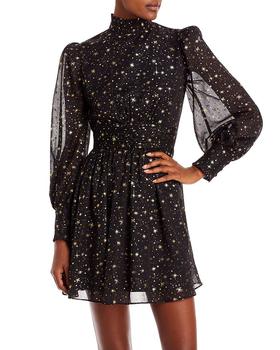 AQUA | Star Foil Mini Dress - 100% Exclusive商品图片,7.5折×额外7.5折, 额外七五折