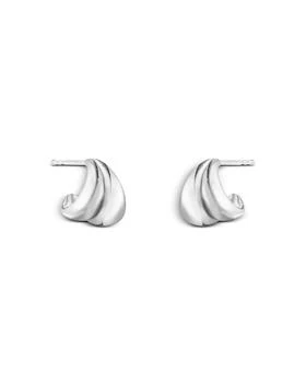 Georg Jensen | Sterling Silver Curve Huggie Hoop Earrings,商家Bloomingdale's,价格¥1460