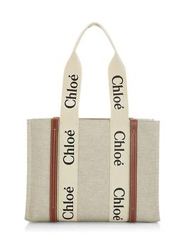 chloe woody, Chloé | Medium Woody Linen Tote商品图片 