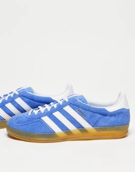 product adidas Originals Gazelle Indoor gum sole trainers in light blue image