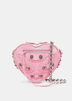 推荐Balenciaga Pink Mini Le Cagole Heart Leather Crossbody Bag商品
