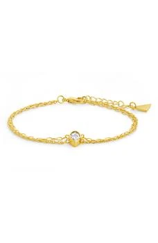 Sterling Forever | Karlie Marquis Crystal Double Chain Bracelet,商家Nordstrom Rack,价格¥113