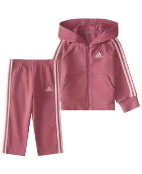 Adidas | Baby Girls Two-Piece Long Sleeve Fleece Jacket Pant Set,商家Macy's,价格¥258