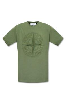 Stone Island | Stone Island Logo-Embroidered Crewneck T-Shirt商品图片,6.8折