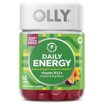 OLLY成人复合维生素B12软糖男女士辅酶q10保健品美国百香果味60粒