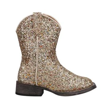 Roper | Glitter Galore Square Toe Cowboy Boots (Toddler),商家SHOEBACCA,价格¥406
