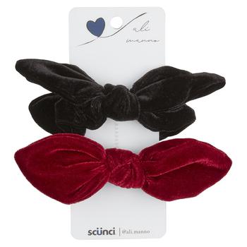 Bowtie Scrunchies in Soft Velvet Material product img