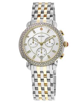 推荐Michele Sidney Diamond Two Tone Mother of Pearl Dial Women's Watch MWW30A000005商品