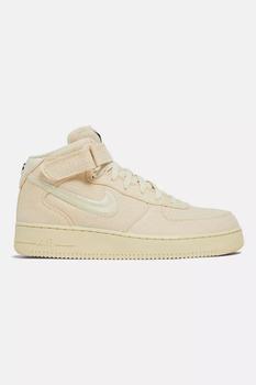 推荐Nike Stussy x Air Force 1 Mid 'Fossil' Sneakers - DJ7841-200商品