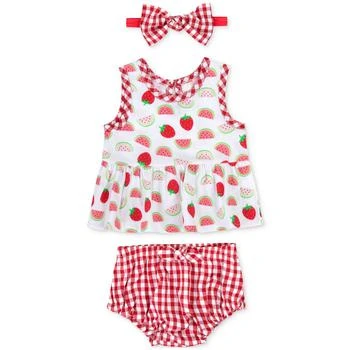 Baby Essentials | Baby Girls Fruit-Print Top, Bloomer and Headband, 3 Piece Set,商家Macy's,价格¥164