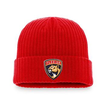Fanatics | Men's Branded Red Florida Panthers Core Primary Logo Cuffed Knit Hat商品图片,