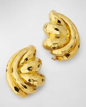 NM Estate | Estate Dunay 18K Yellow Gold Faceted Swirl Clip-On Earrings,商家Neiman Marcus,价格¥66713