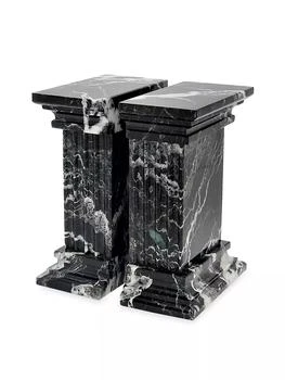 Marble Crafter | Renaissance Zebra Marble 2-Piece Bookend Set,商家Saks Fifth Avenue,价格¥1881