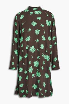 ganni连衣裙推荐, Ganni | Floral-print crepe mini dress商品图片 4.5折