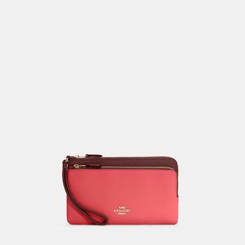 Coach Outlet Double Zip Wallet In Colorblock product img