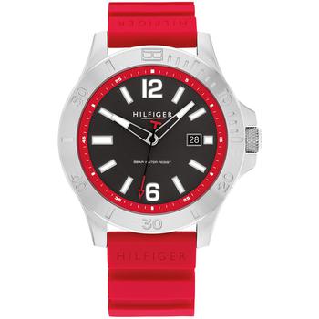 商品Men's Quartz Red Silicone Strap Watch 46mm图片