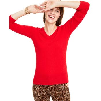Charter Club | Petite 100% Cashmere V-Neck Sweater, Created for Macy's商品图片,4折, 独家减免邮费