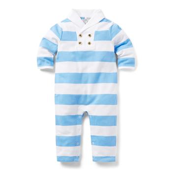 商品Janie and Jack | Stripe Shawl Collar One-Piece (Infant),商家Zappos,价格¥387图片