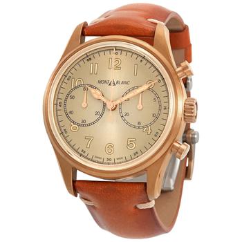 万宝龙手表评价, MontBlanc | Chronograph Automatic Smoked Champagne Dial Mens Watch 118223商品图片 4.7折