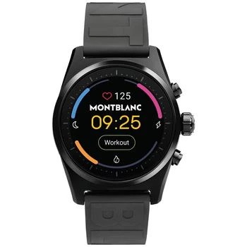 MontBlanc | Men's Summit Lite Black Rubber Strap Smart Watch 43mm,商家Macy's,价格¥5334