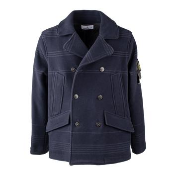 stone island jacket, Stone Island | Giaccone doppiopetto blu商品图片 