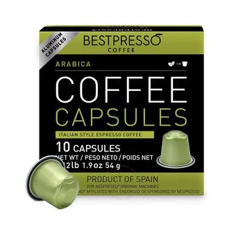 Bestpresso | Bestpresso Coffee for Nespresso OriginalLine Machine 120 pods Certified Genuine Espresso Arabica Blend (Light Intensity), Pods Compatible with Nespres,商家Jomashop,价格¥370
