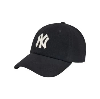 MLB | 【享贝家】（国内现货-QD） MLB 简约纯色刺绣Logo棒球帽 休闲遮阳鸭舌帽 男女同款 黑色 3ACPW0126-50BKS 包邮包税
