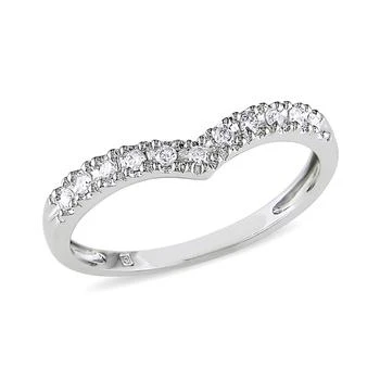 推荐1/6 CT Diamond TW Eternity Ring 10k White Gold GH I2;I3 Size 5商品