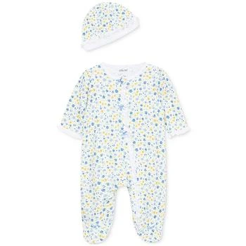 Little Me | Baby Girls Dainty Blossoms Coverall and Hat, 2 Piece Set 独家减免邮费