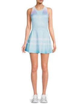 推荐2-Piece Stripe Skater Tennis Dress & Shorts Set商品