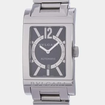 推荐Bvlgari Black Stainless Steel Rettangolo RT45S Men's Wristwatch 26 mm商品