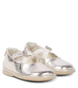 PEPE | 婴幼儿 — 金属感皮革芭蕾舞平底鞋,商家MyTheresa CN,价格¥677