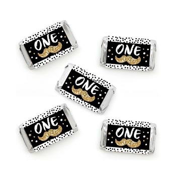 商品Big Dot of Happiness | 1st Birthday Little Mr. Onederful - Mini Candy Bar Wrapper Stickers - Boy First Birthday Party Small Favors - 40 Count,商家Macy's,价格¥73图片