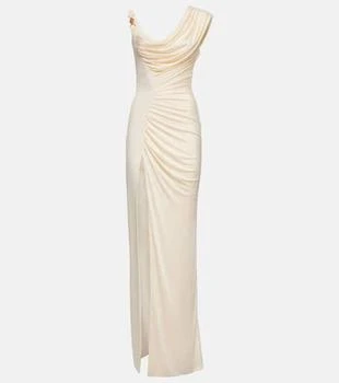 Versace | Medusa '95垂褶绉纱长礼服,商家MyTheresa CN,价格¥35868