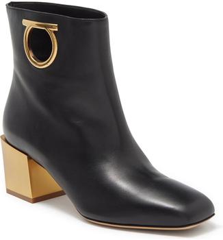 菲拉格慕鞋女靴, Salvatore Ferragamo | Albiano Block Heel Leather Bootie商品图片 5.9折