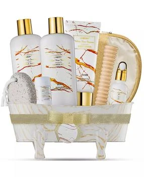 Lovery | White Rose Jasmine Body Care Set, Home Spa Basket, Self Care Gifts, 9 Piece,商家Macy's,价格¥246