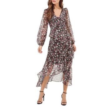 推荐ASTR the Label Womens Fairfax Floral Ruffled Maxi Dress商品