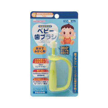 商品日本直邮WAKODO 和光堂牙刷婴儿儿童口腔清洁防蛀护齿自刷一个图片